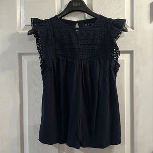 Navy Blue Loft Blouse